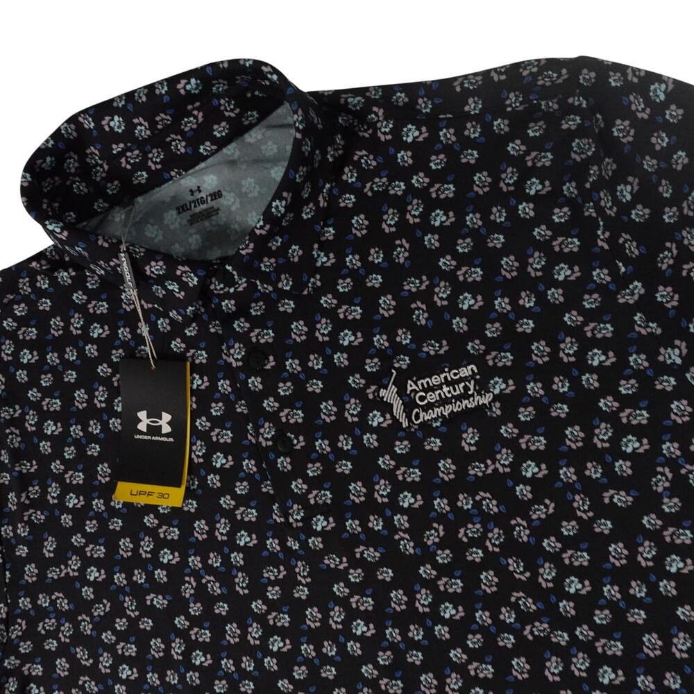 American Century Championship NBC Sports Floral Under Armour Polo Men's XXL NWT